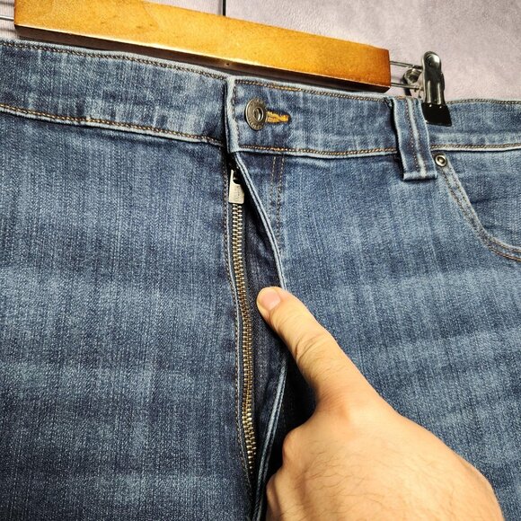 Duluth Ballroom Double Flex Jeans Mens 46x30 Blue Denim Relaxed Fit‎ Workwear - Picture 12 of 16